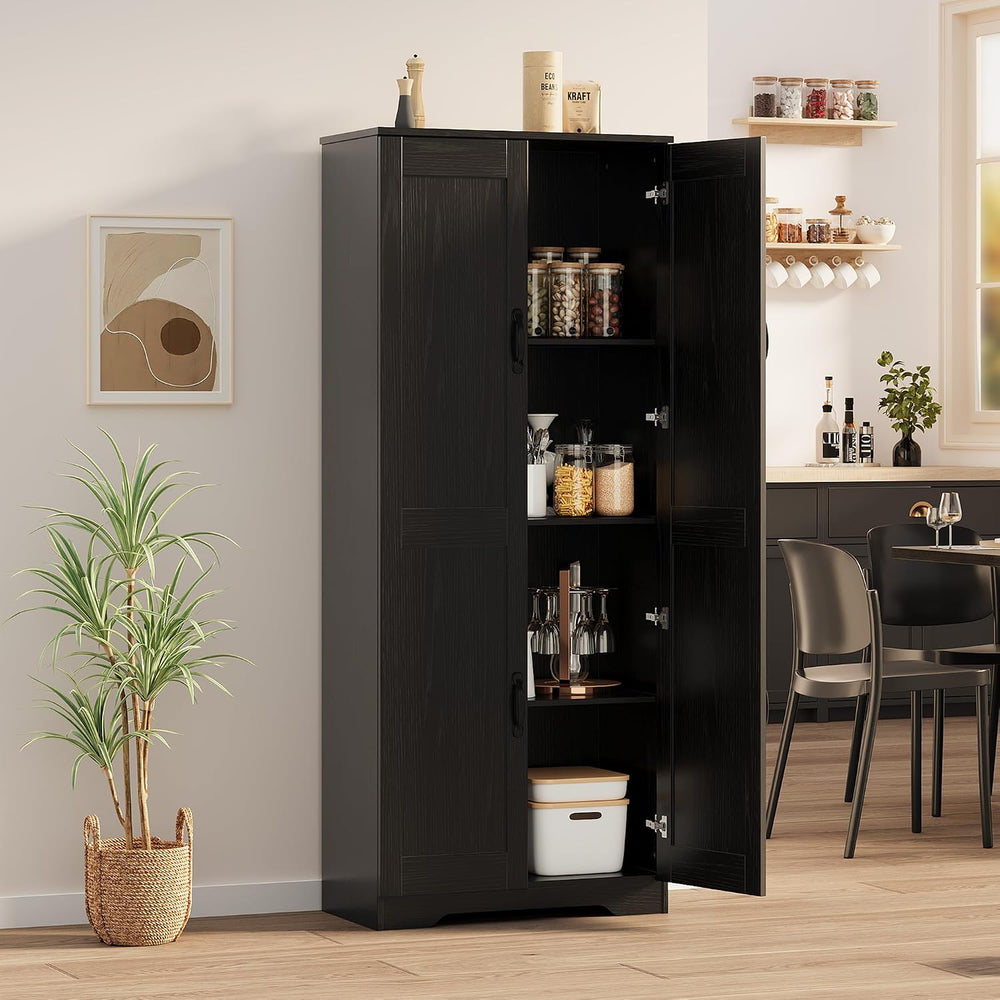 IDEALHOUSE 60" Tall Pantry Cabinet | Kitchen Storage Cabinet with 2 Door...