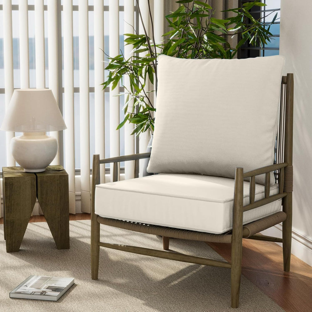 22" x 22" x 6" Outdoor Deep Seat Cushions Set - 2 Set Waterpro...