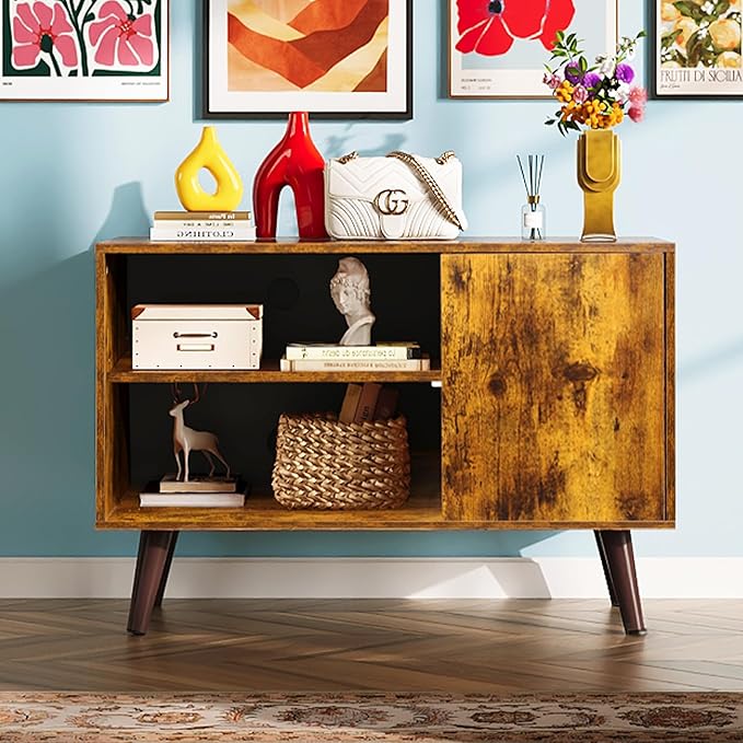 WLIVE TV Stand for 40 Inch TVs, Small Entertainment Center with Storage Cabin...