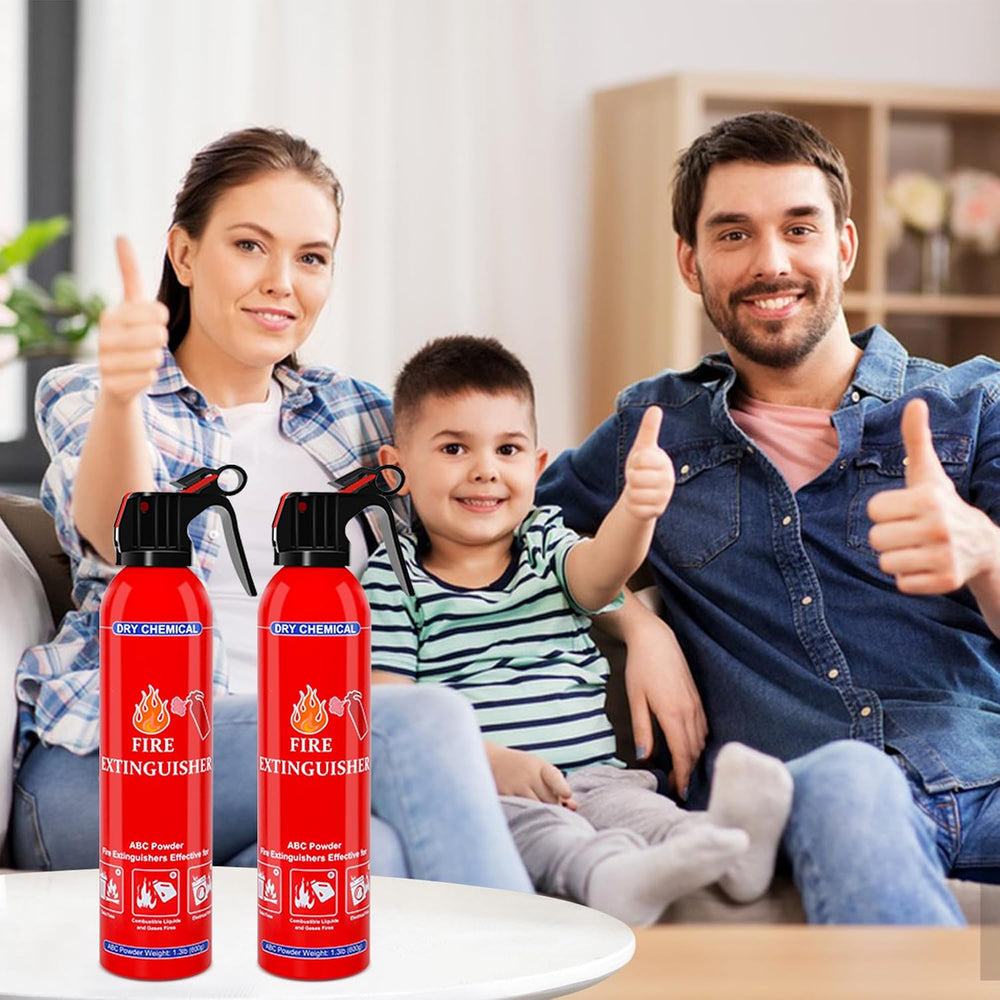 6 Pack ABC Dry Chemical Fire Extinguisher - Portable Fire Spray with Mounting...