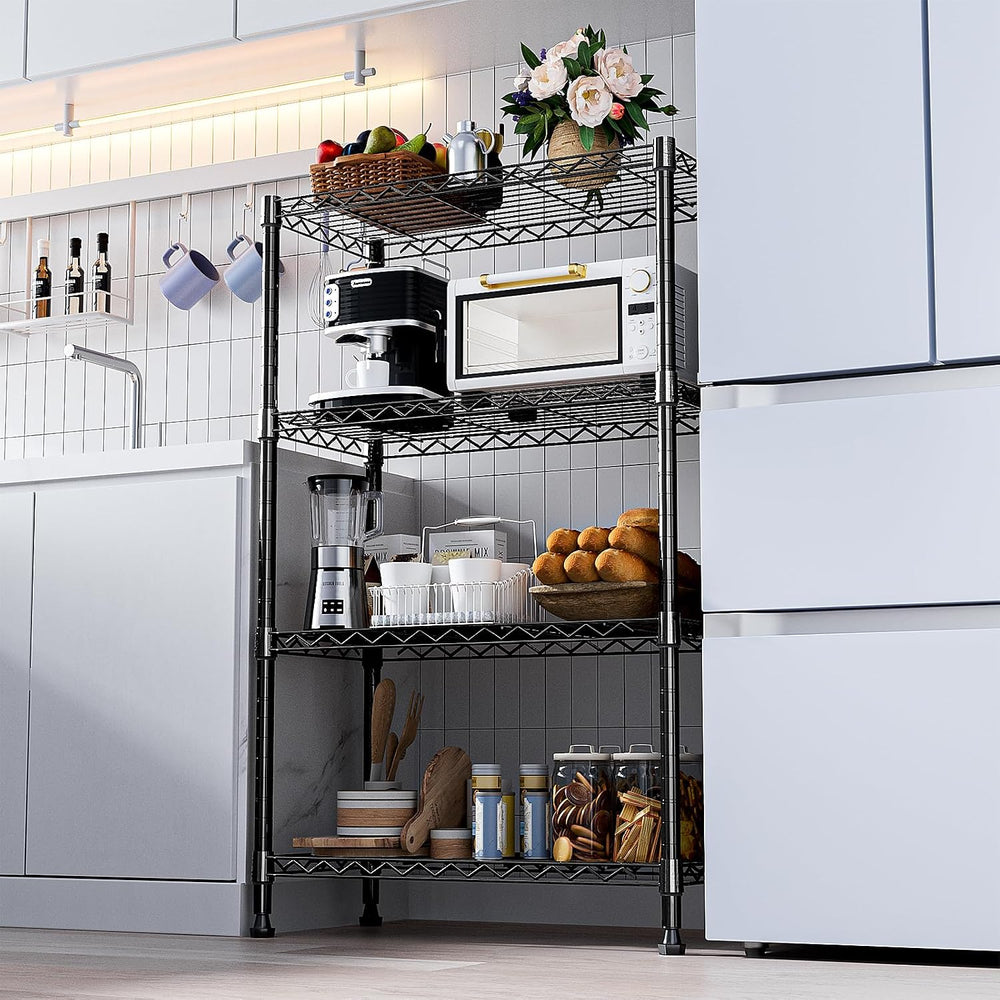 M MZG 1000 lbs Storage Shelving Steel Heavy Duty 4-Tier Utility Shelving Unit...