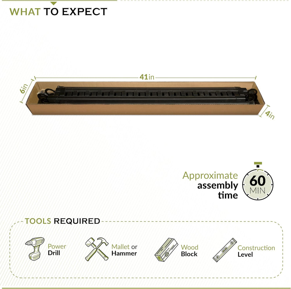 Zippity 24in Zurich Fence Kit, Poly-Steel DIY No Dig Kit