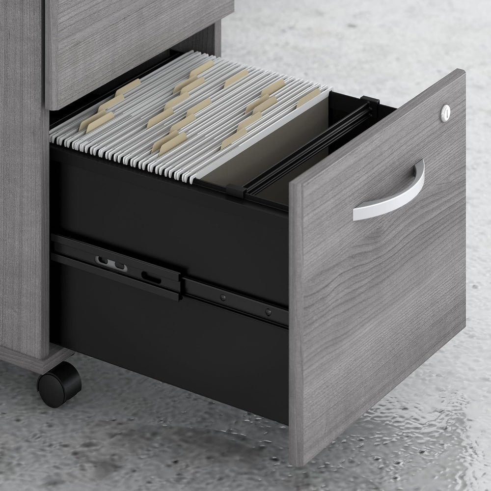 Bush Business Furniture Studio C 3 Drawer Mobile File Cabinet in Platinum Gra...