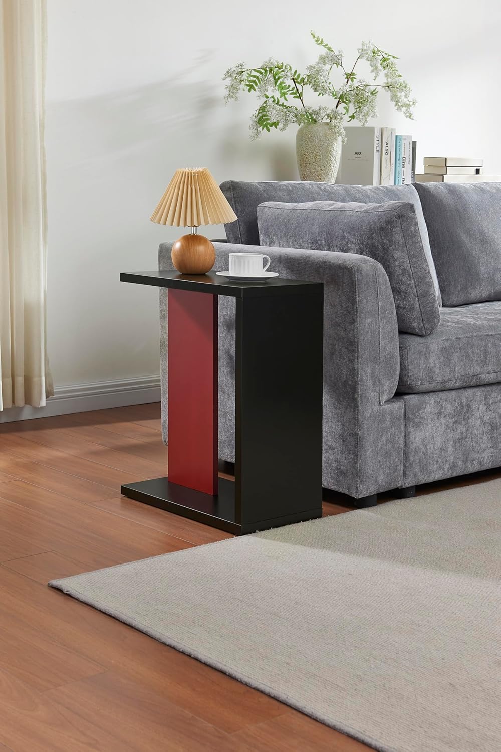 Kings Brand Furniture Hayward Side Table for Couch, Snack and Laptop Modern A...