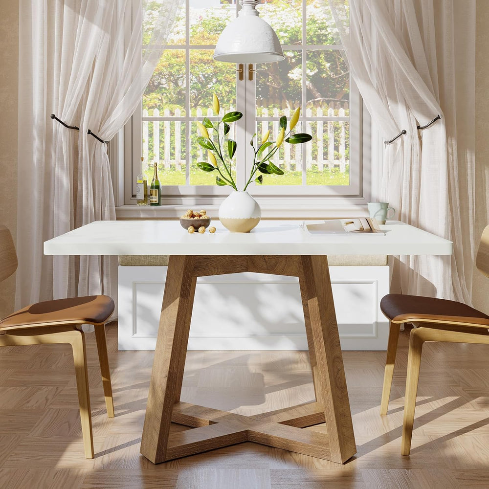Tribesigns 47-Inch Dining Table for 4 People, Modern Kitchen Table with Woode...