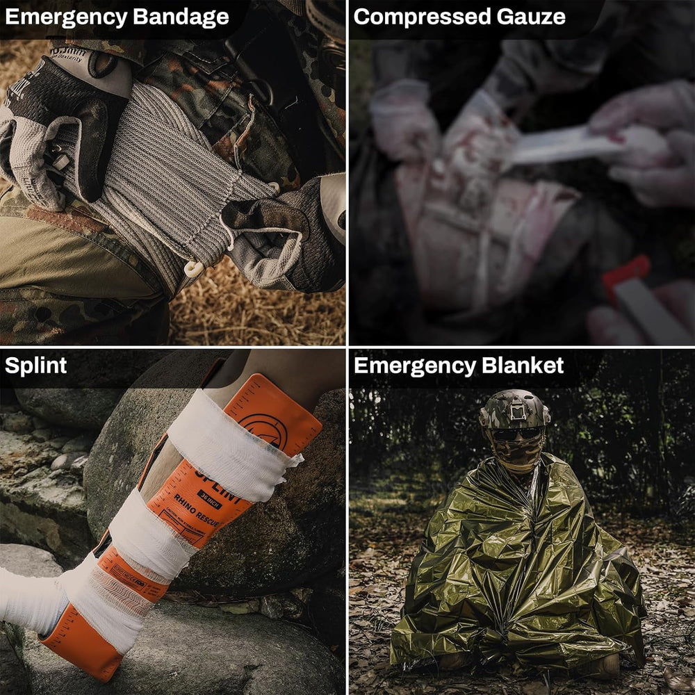 RHINO RESCUE IFAK Trauma Kit Standard with CAT Tourniquet Black