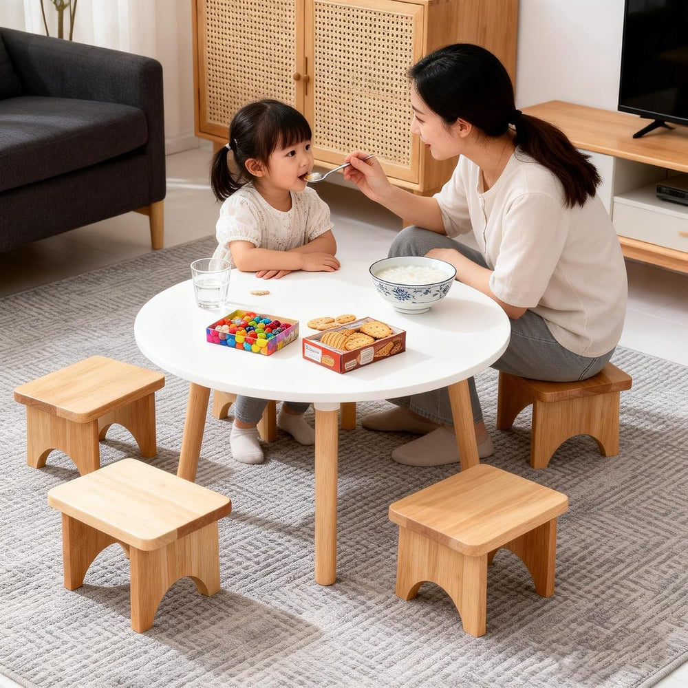 10'' 12'' 16'' Wooden Step Stool for Adults, Natural ...
