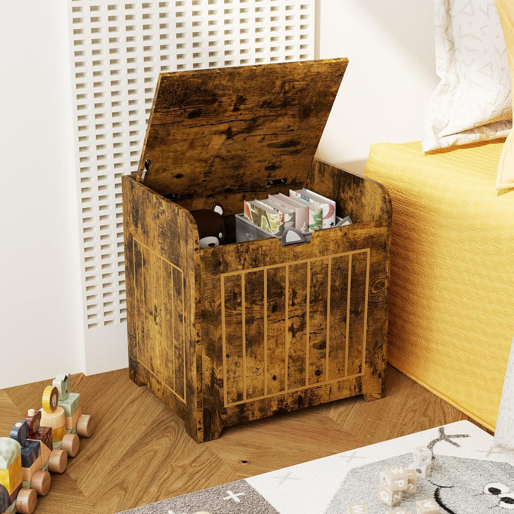 Aenuert Storage Chests, Small Cube Organizer Box,Wooden Entryway Storage (Bro...