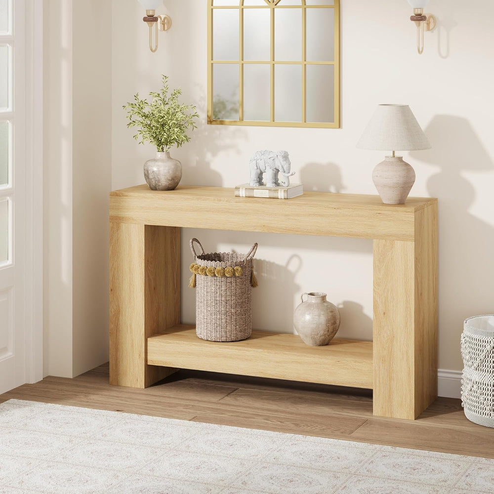 GAOMON 47" Farmhouse Console Table for Entryway - 2-Tier Storage Shelf, ...