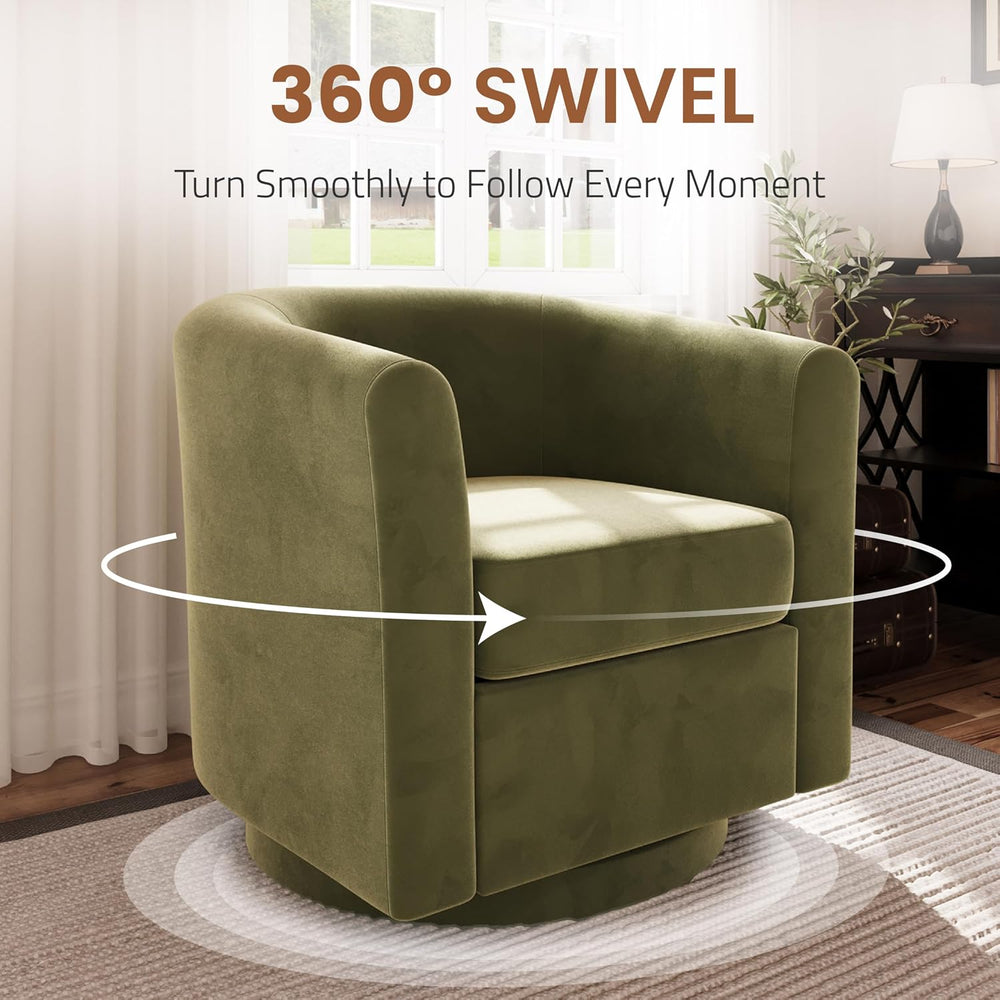 360° Swivel Accent Chair and Storage Ottoman Set of 2