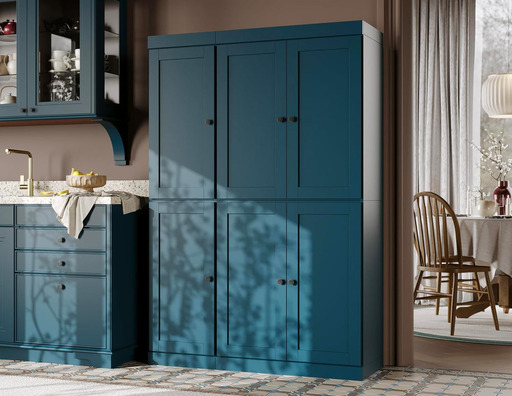 Palace Imports Solid Wood Kitchen Pantry Cabinet - 71.5" H x 48.5" ...