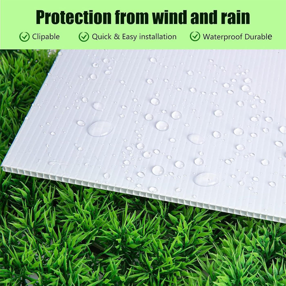 6 Pack 24"x18" White Blank Lawn Yard Signs Corrugated Plastic Sheet...
