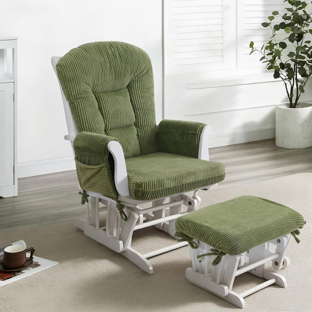 ANMINY 5PCS Glider Rocker Replacement Cushions, 29.5"H Back 3.9"Thi...
