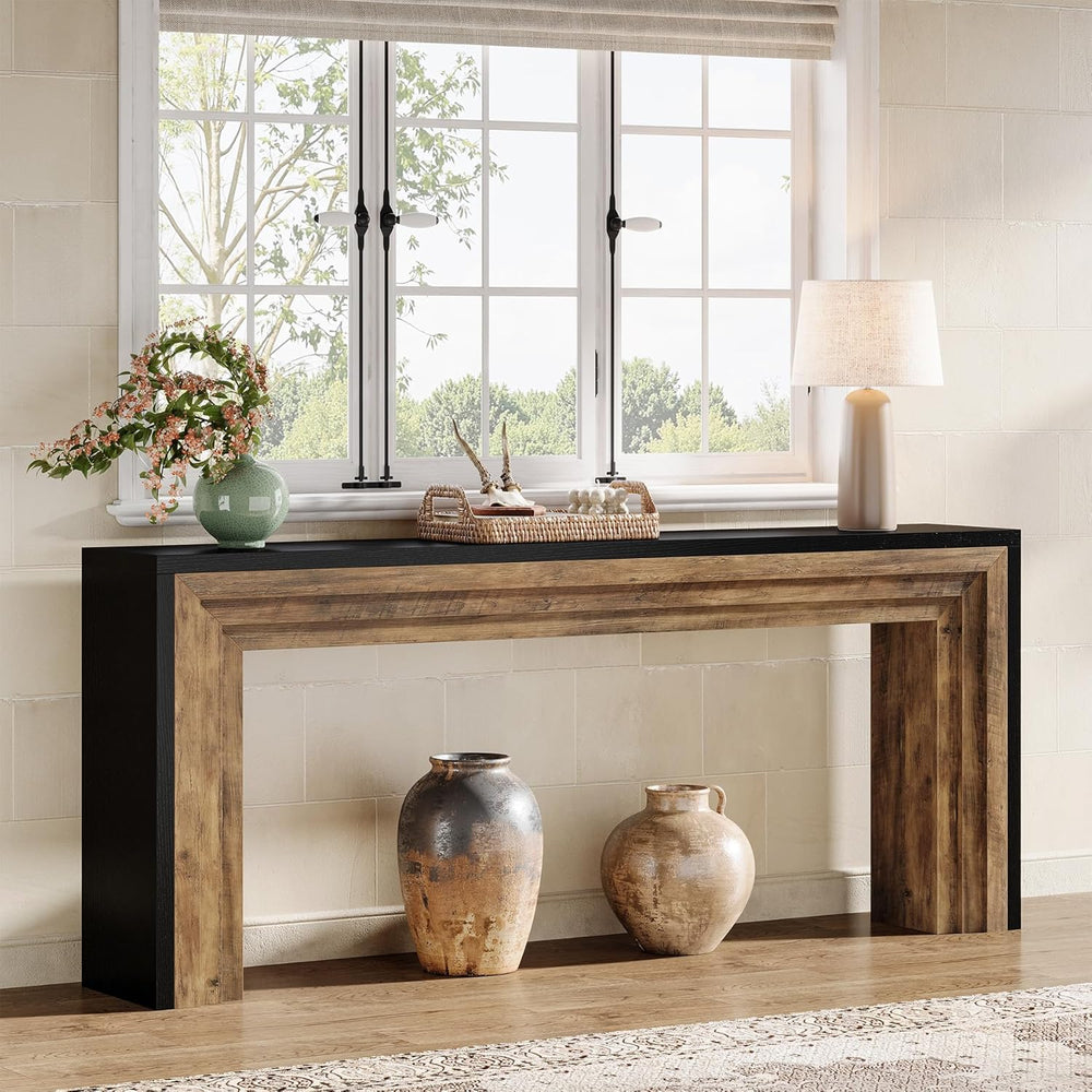Tribesigns 70.9-Inch Long Console Table, Farmhouse Narrow Wooden Sofa Table B...