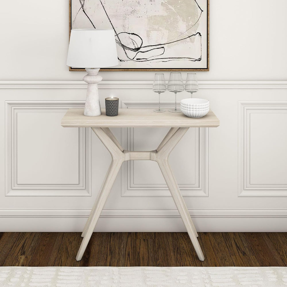 Plank+Beam Verso Console Table, 36 Inch, White Sand