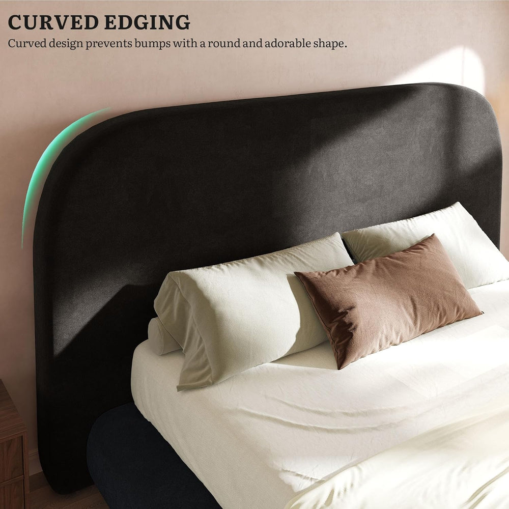YITAHOME King Size Bed Frame,Soft Cloud Bed with Footboard, Rounded Corners