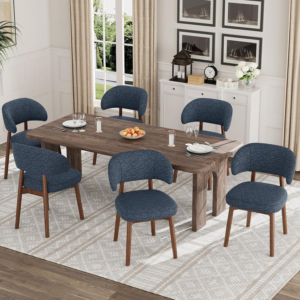 MALOL Wooden Dining Chairs Set of 6, Modern Upholstered Dining Room Kitchen S...
