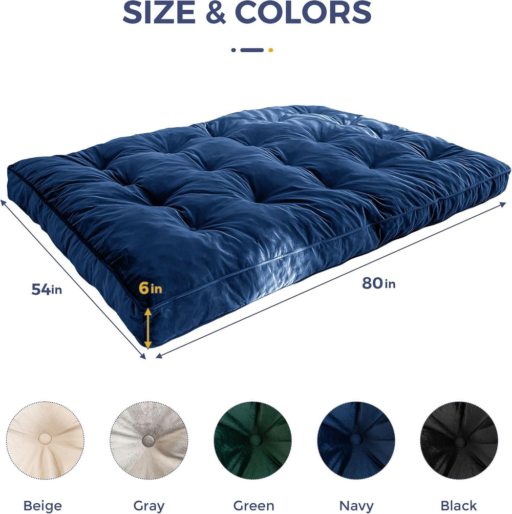 MAXYOYO 6" Futon Mattress Full Size, Tufted Futon Bed (Frame Not Include...
