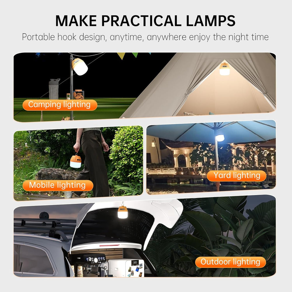 Rechargeable Portable LED Camping Lantern,3000LM,10000mAh PowerBank, LED Tent...