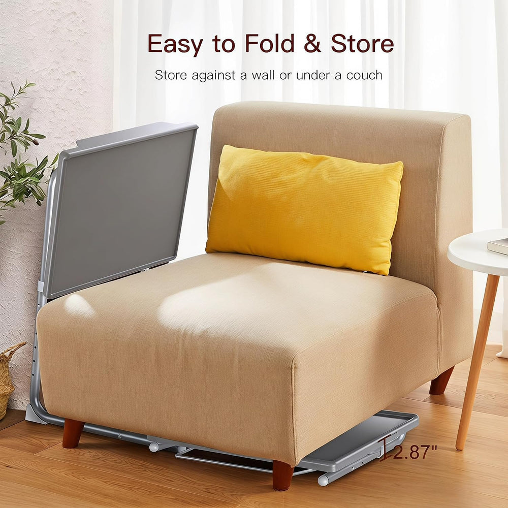 HUANUO Adjustable TV Tray Table with 6 Height & 3 Tilt Adjustments, Gray