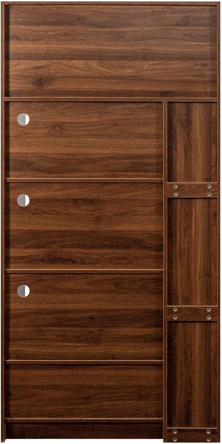 Tall Pantry Cabinet with 3 Hutch, Kitchen Food Cabinet with Pull Out Shelves ...