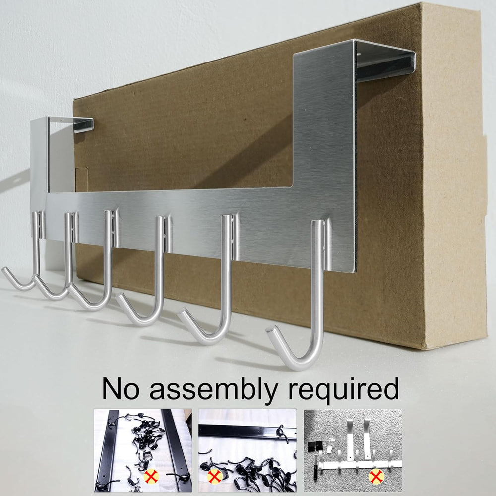 WEBI Over The Door Hooks Door Hanger,Over The Door Towel Rack with 6 Hooks fo...