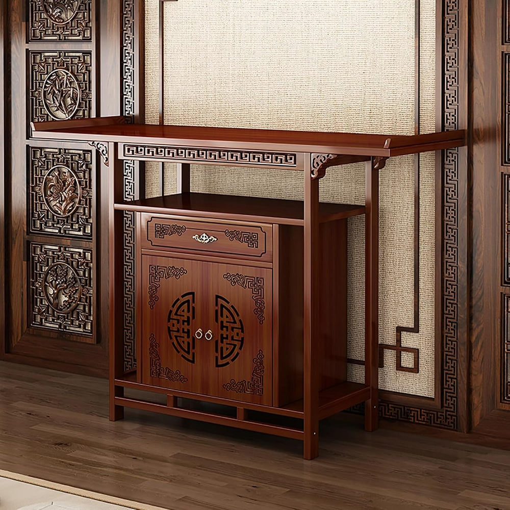 Chinese Cabinet Pedestal offering, Stand puja Meditation Prayer, Personal Shr...