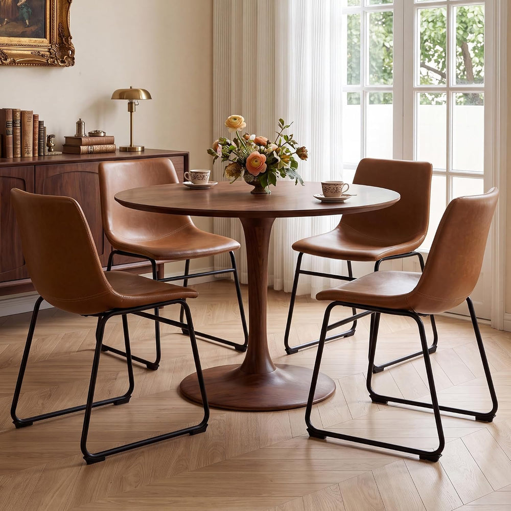 LSSBOUGHT Dining Chairs Set of 4, Mid-Century Modern Dining Room Chair Kitche...