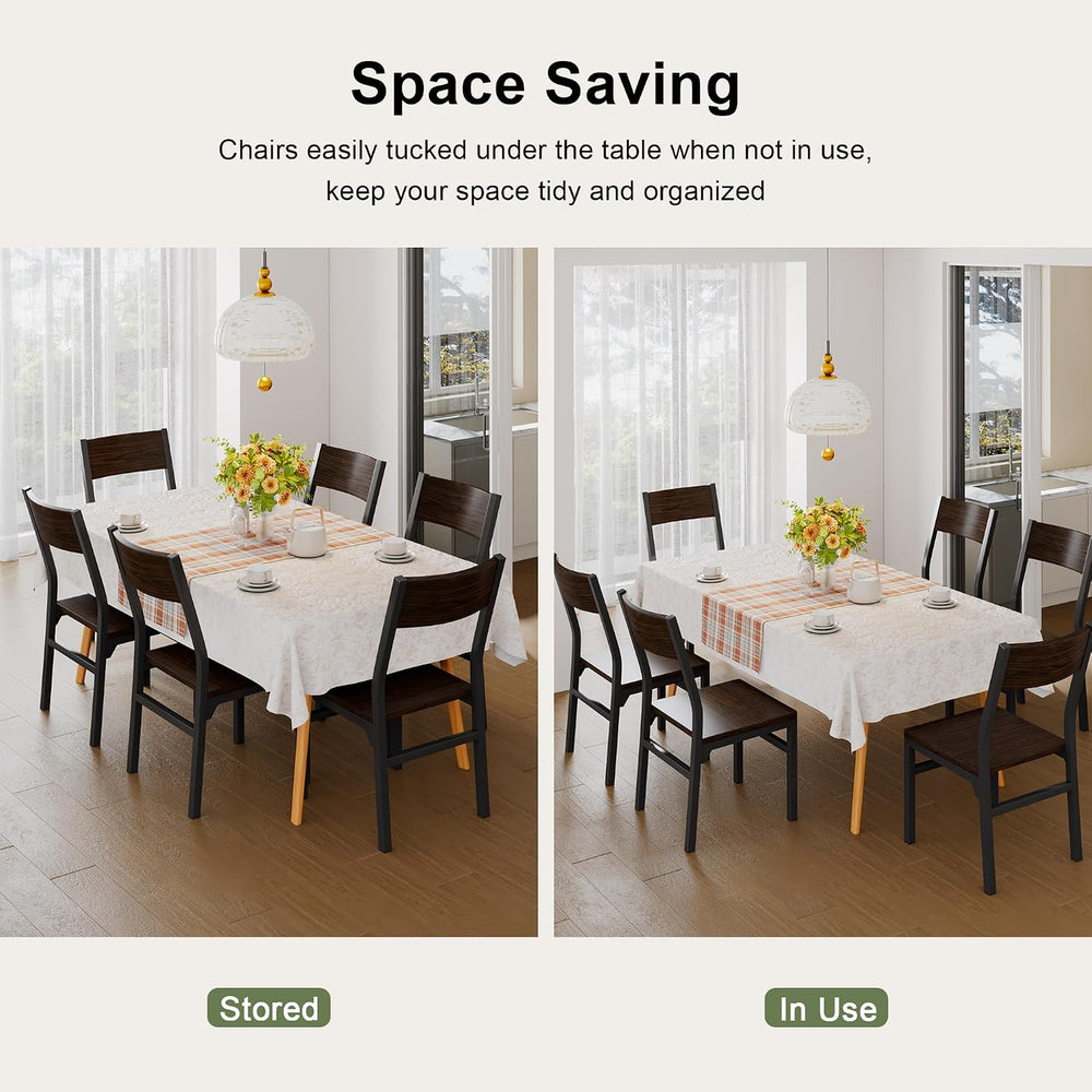 Feonase Dining Chairs Set of 6, Modern Kitchen Chairs with Ergonomic Backrest...