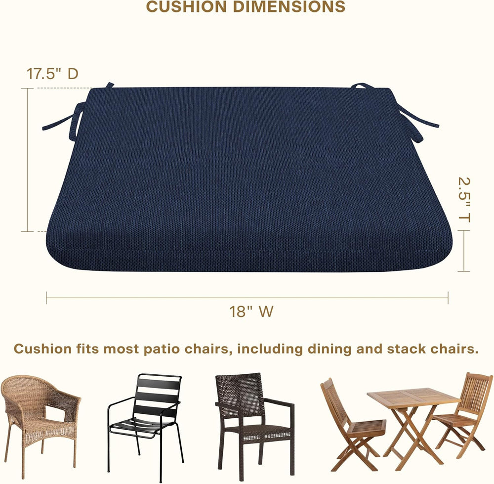 Honeycomb Outdoor Heritage Set of 2 Seat Pads for Patio Seating, 18 x 17.5
