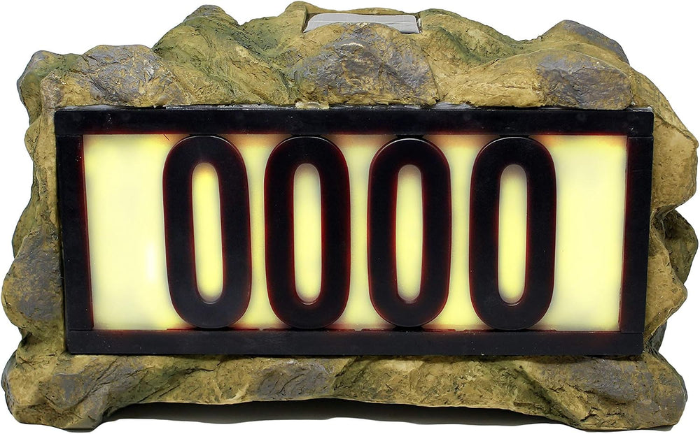 Nature's Mark Solar Power Lighted House Numbers Address Sign - LED Illumi...