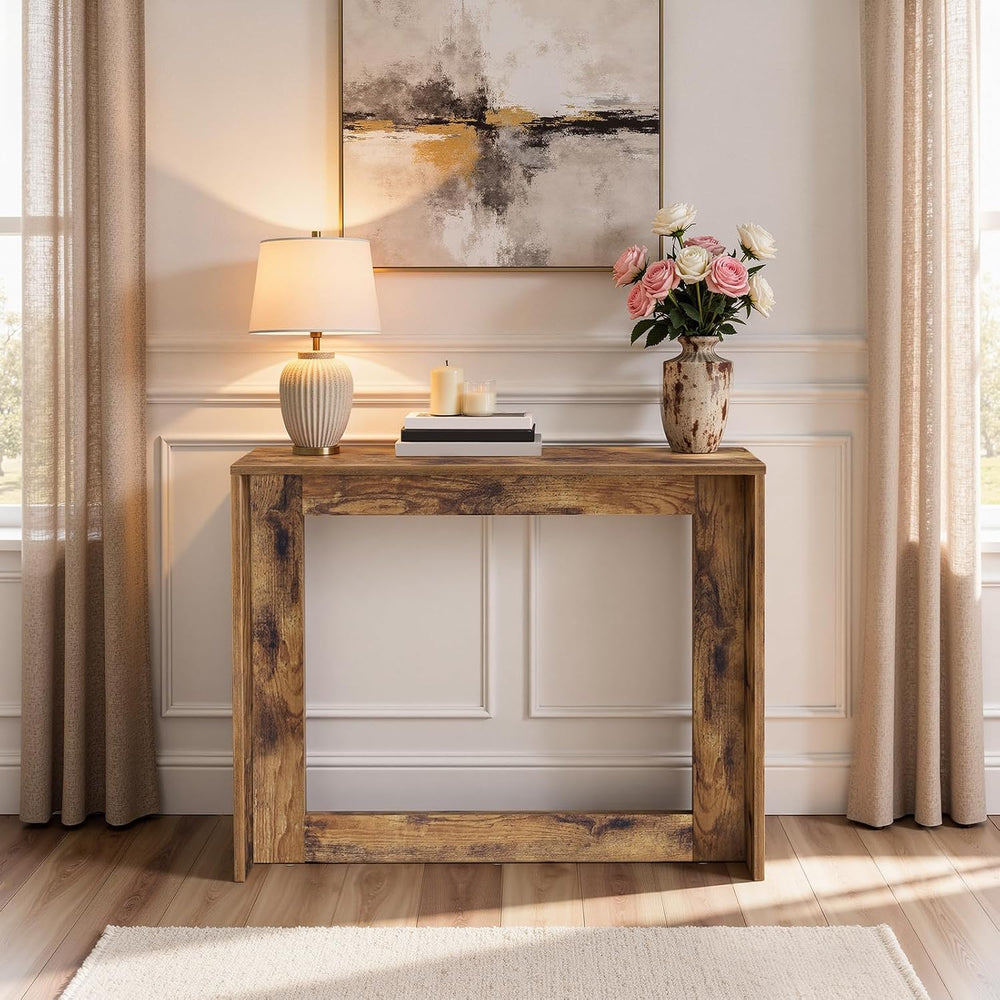 YATINEY Narrow Console Table, 29.5'' Small Farmhouse Entryway Table, ...