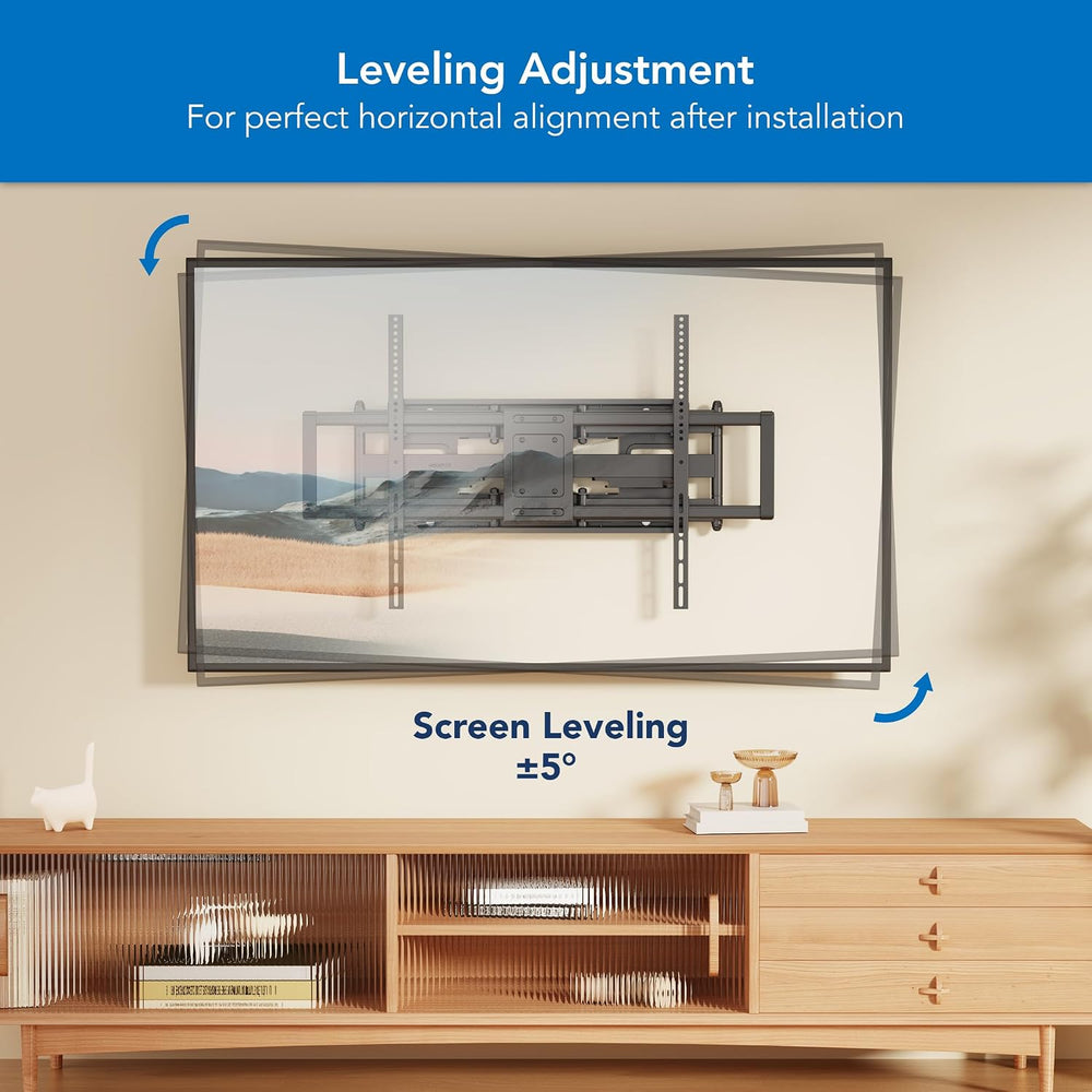 Mount-It! Heavy Duty XXL Full Motion TV Wall Mount for Extra Large TVs, max V...