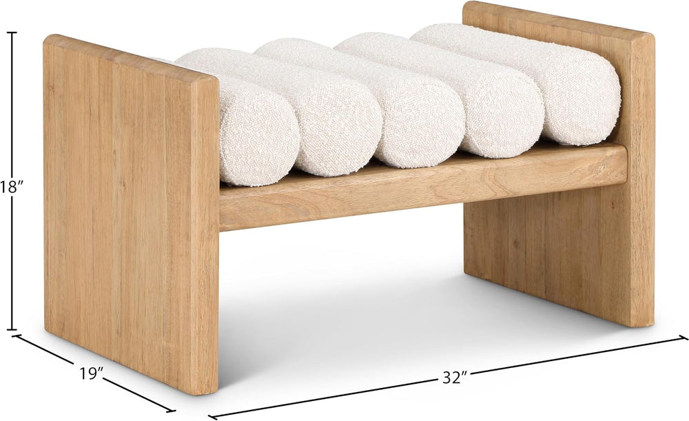 Meridian Furniture Waverly Cream Bench