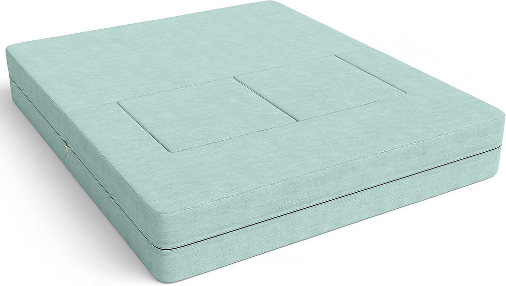 Jaxx Zipline Convertible Sleeper Loveseat & Ottomans, Textured Microvelve...