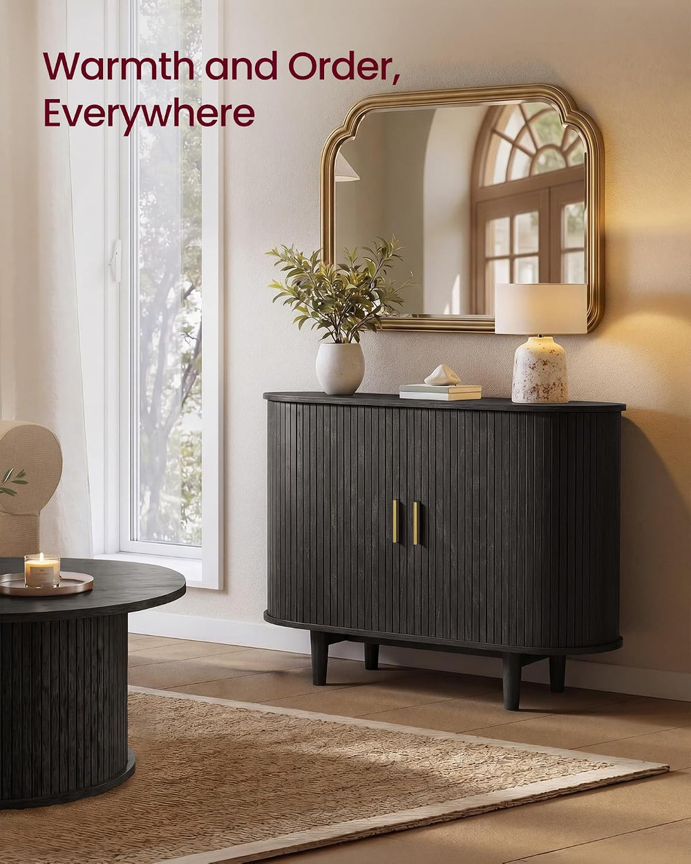 VASAGLE Storage Cabinet, Sideboard with Adjustable Shelves