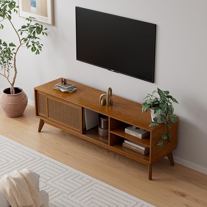 Ball & Cast 59" Mid Century Modern TV Stand for TVs up to 65", ...