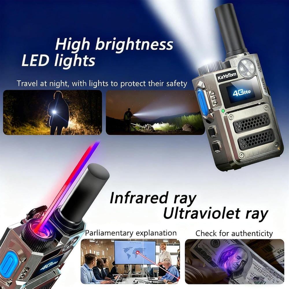 Lifetime Free Global Unlimited Range 4G LTE PoC Walkie Talkies Long Range Rap...