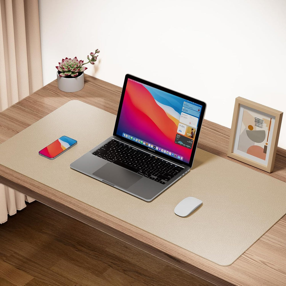 Boutilon Leather Desk Pad Protector,Non-Slip Mouse Pad,Laptop Desk Pad,Office...