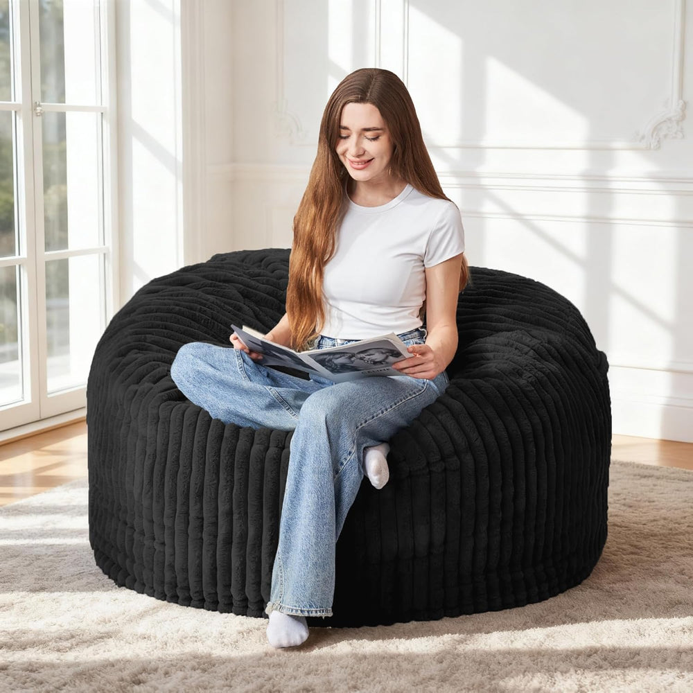 HABUTWAY 3FT Bean Bag Chair, 3' Large Bean Bag Chairs for Adults with Str...