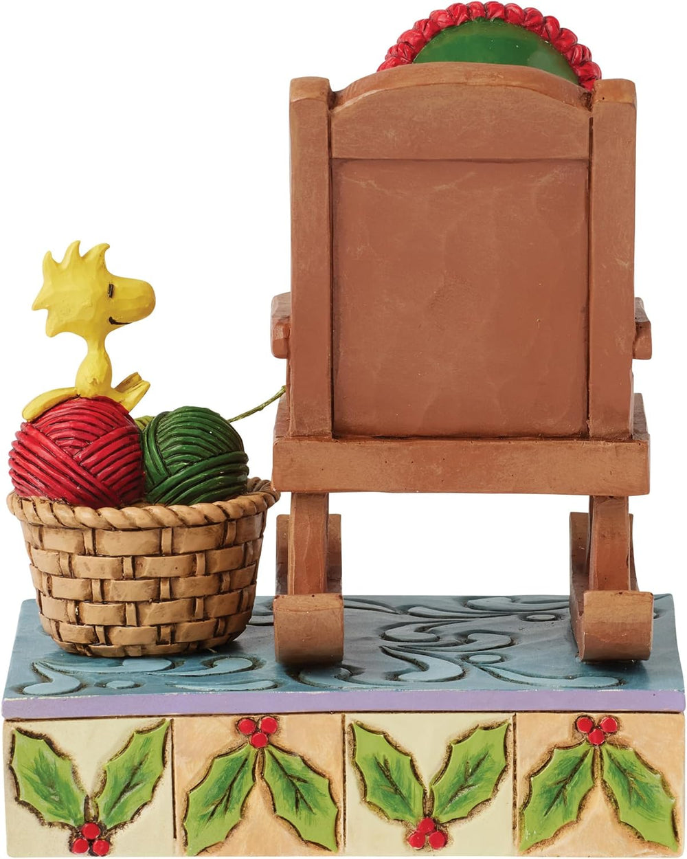 Enesco Peanuts by Jim Shore Snoopy in Rocking Chair Knitting with Woodstock F...