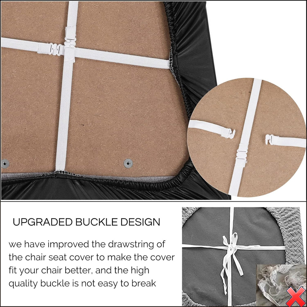 Waterproof PU Leather Seat Covers for Dining Chairs, 6 Pack Stretch Dining Ro...