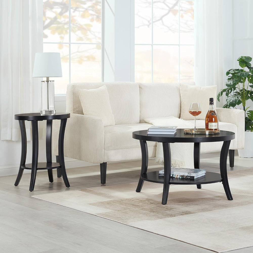 Convenience Concepts Charleston Round End Table 30" - Classic Living Roo...
