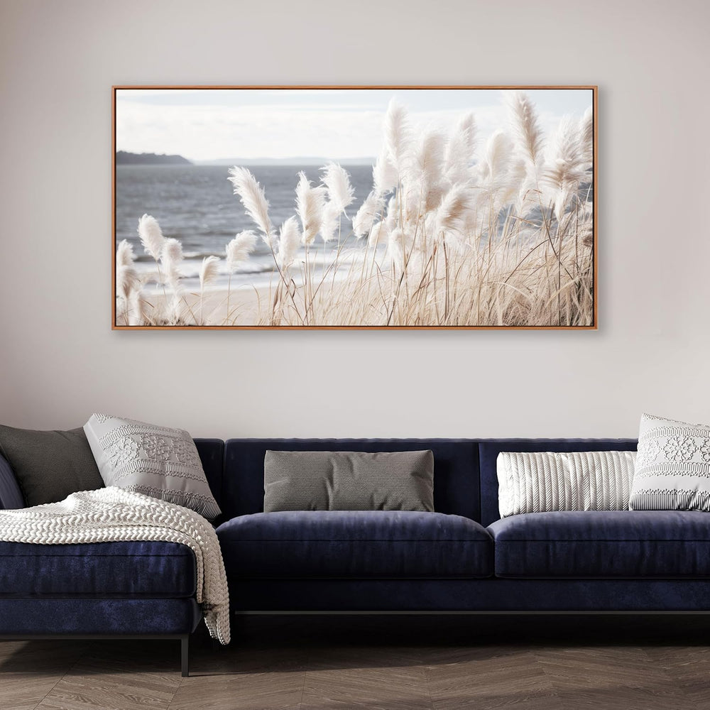 Wall Art Framed Artwork Decor Nature Canvas Art ReedSeascape Wall Decor for B...