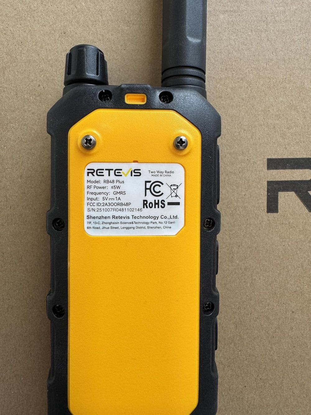 Retevis RB48 Plus GMRS Walkie Talkies Long Range for Industrial (4 Pack)