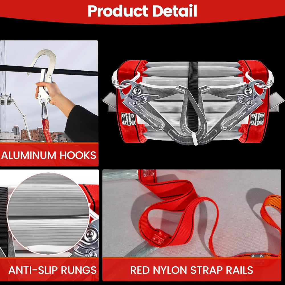 13 Ft 2 Story Collapsible Lightweight Fire Escape Ladder