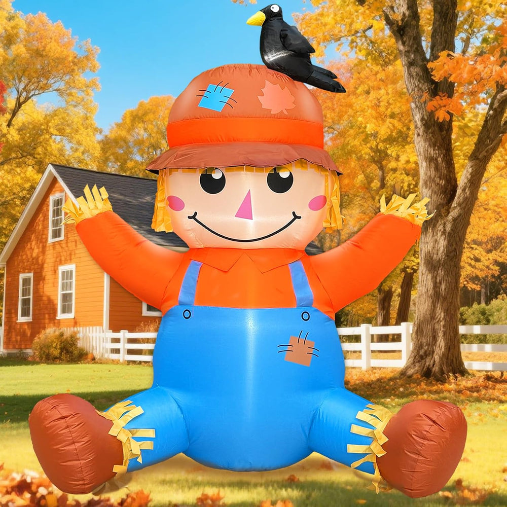 4FT Fall Thanksgiving Inflatables Outdoor Decorations with Built-in LEDs