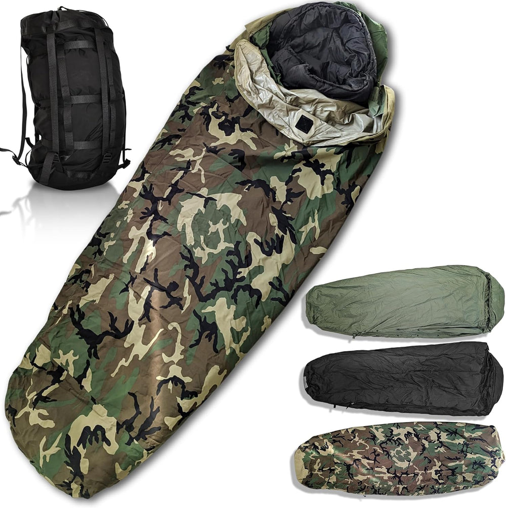 Military Sleeping Bag System Tactical Gear – 4-Part Modular Sleeping Bags Col...