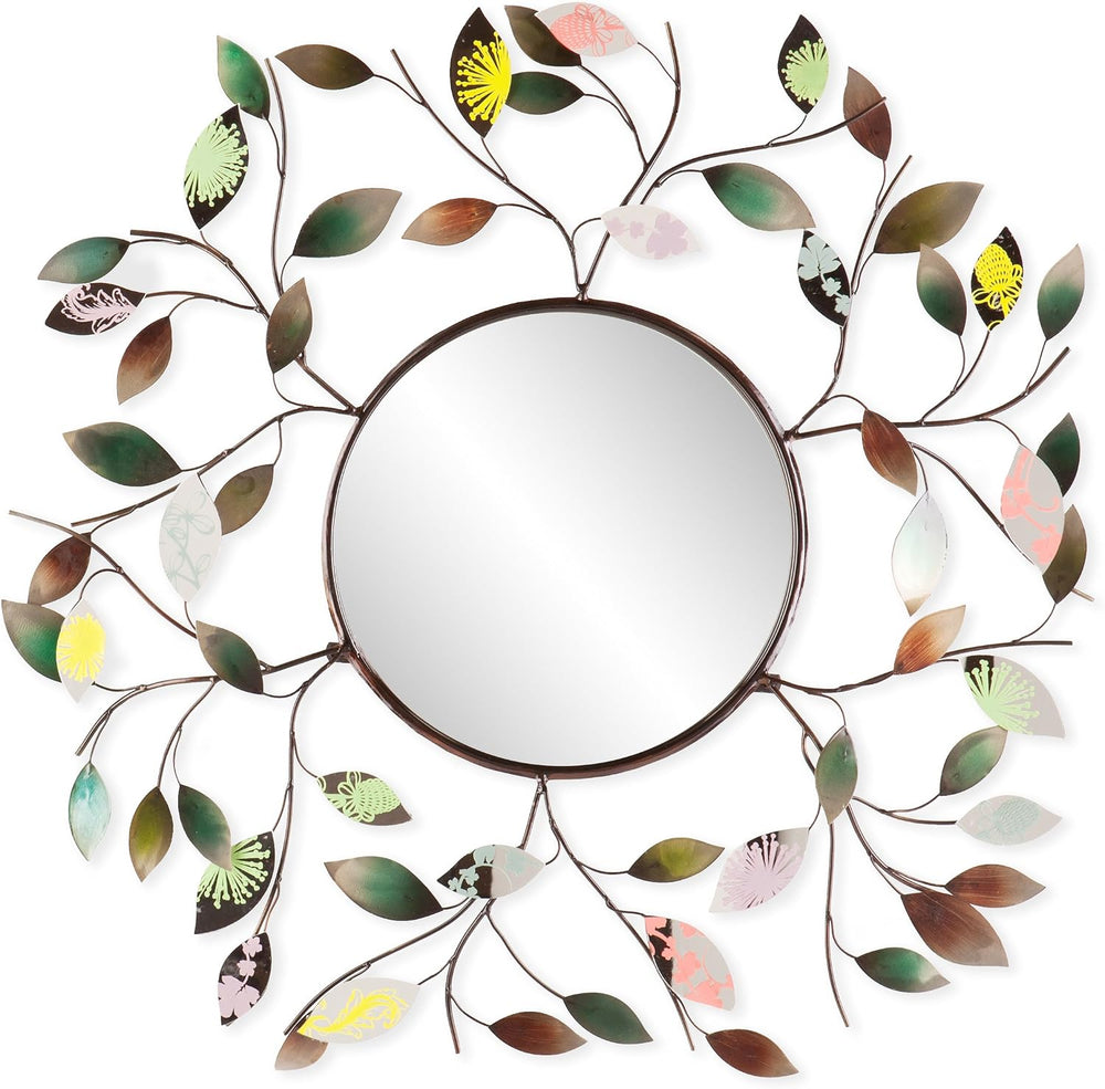 SEI Furniture - Millara Decorative Metallic Leaf Wall Mirror - Transitional D...