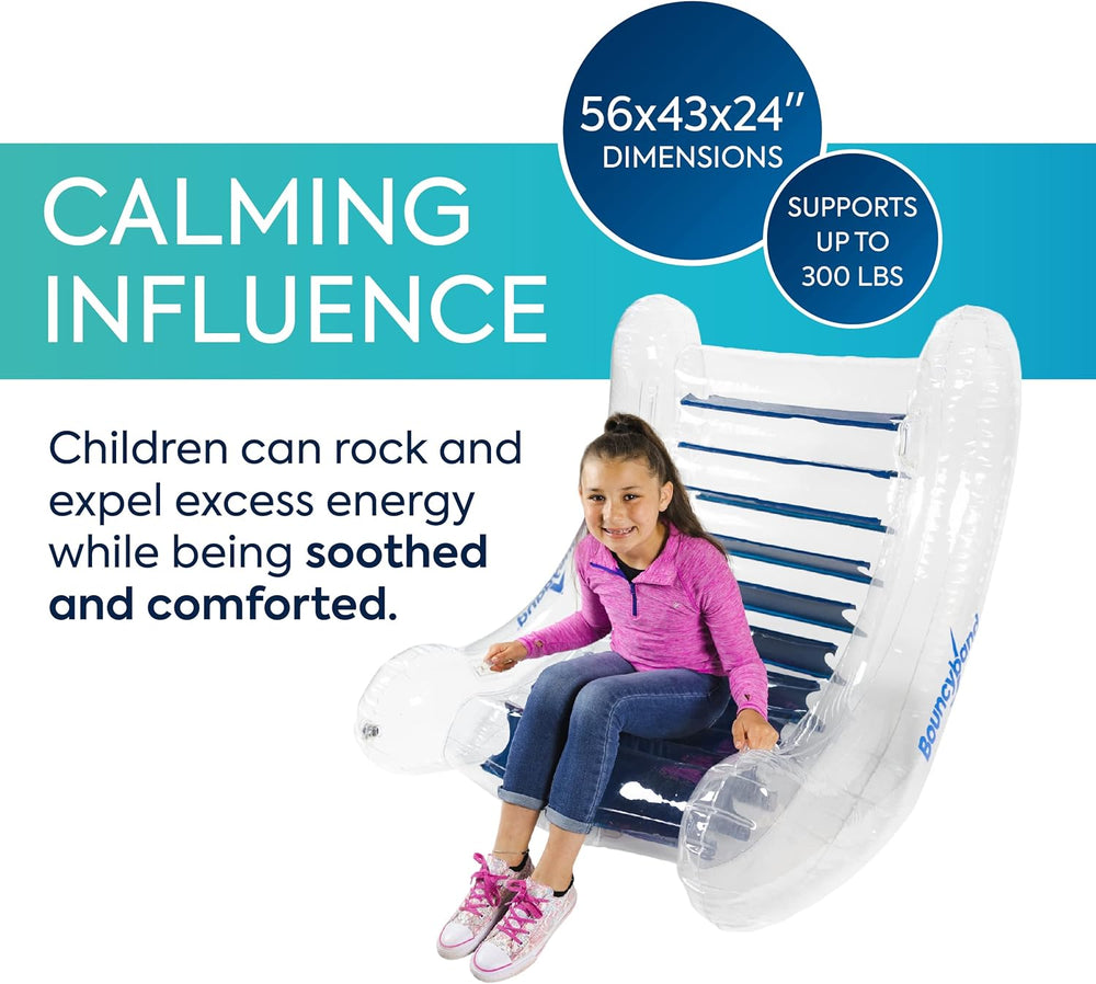 BouncyBand Inflatable Sensory Rocker Chair – 56” x 43” x 24” – Provides Deep ...